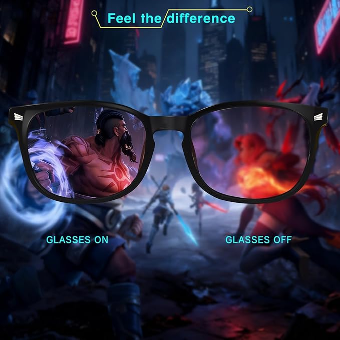 Red Lens Glasses Blue Light Glasses for Men Women - 99.9% Red Glasses Blue Light Blocking for Computer,Gaming,TV,Phone Screens - 2 Pair