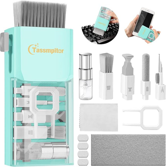 Tassmpitor Laptop Screen Keyboard Cleaner Kit, All in 1 Electronics Cleaning Tool for MacBook iPad iPhone Pro Cell Phone, Brush Tool for Tablet, Computer, PC Monitor,TV Camera Lens with Patent by Tassmpitor