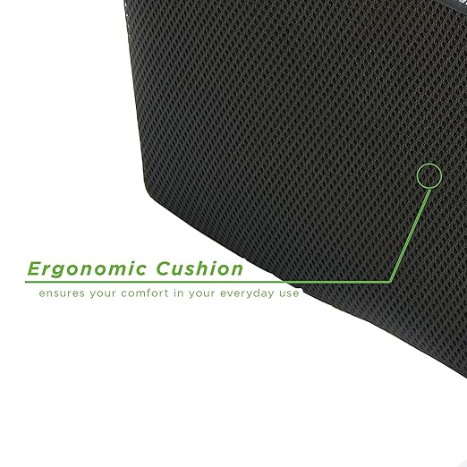 Mind Reader Foot Rest, Under Desk at Work, Ergonomic, Office, Memory Foam, 17" L x 12" W x 7" H, Black