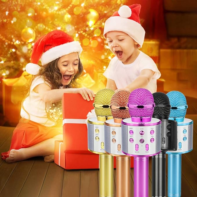 Popular Toys for 4-12 Year Old Girls, Wireless Bluetooth Microphone for Kids Music Toy for 5-11 Year Old Kids Girl Party Gift Age 4-12 Girl