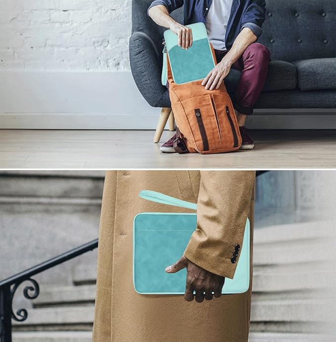 CAAORDKSO 7-8 Inch Tablet Sleeve Bag for iPad mini (A17 Pro) 8.3", iPad mini 6/5/4/3/2/1, Samsung Galaxy Tab S2 8.0, Tab A 8.0, ZenPad Z8s 7.9, Amazon Fire HD 8 Tablet/ 8 Plus Tablet Case Pouch, Blue
