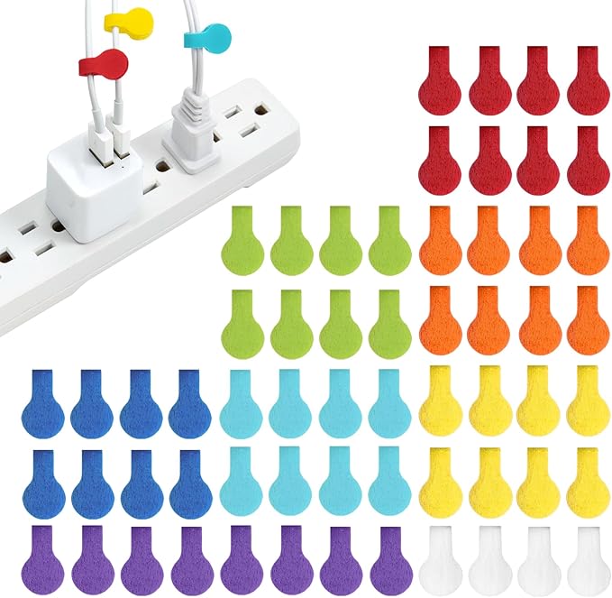 Wrap-It Storage - Mini Multi-Color Cable Labels (60 Pack) - Colorful Charger & Wire Labeler by Wrap-ItStorage