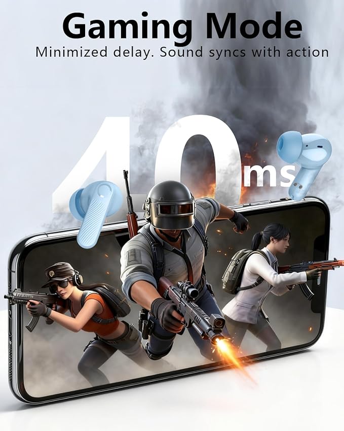 Wireless Earbuds with Active Noise Cancelling,140-Hour Long Battery Life Bluetooth 5.4 Ear Buds,Multi-Device Pairing,Enhanced Clear Call,Deep Bass Stereo Headphone,in-Ear Earphones