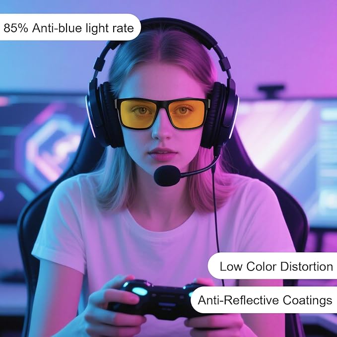 ANDWOOD Blue Light Blocking Glasses Men Women Computer TV Gaming AR Coatings Lens Improve Sleep Naturally Producing Melatonin