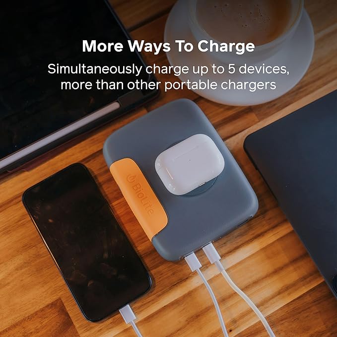 BioLite Charge 100 Max 100W Fast Portable Charger for Laptops, Cell Phone, Earbuds, Simultaneous Multiple Device Charging with MagSafe Panel, USB-C & USB-A Ports, FAA Carry On Compliant