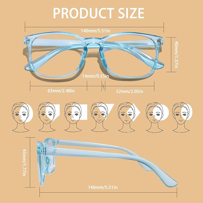 BIRDDIE Blue Light Blocking Glasses for Women & Men, UV400 Anti-Glare Computer Glasses for Gaming,Reading & Eye Strain Relief
