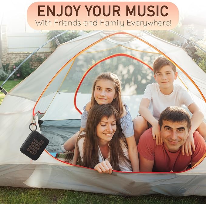 JBL Go 4 Portable Bluetooth Wireless Speaker, IP67 Waterproof and Dustproof Built-in Battery - Purple - Boomph's Comprehensive Ultimate Performance Cloth Solution for Your On-the-Go Sound Experience