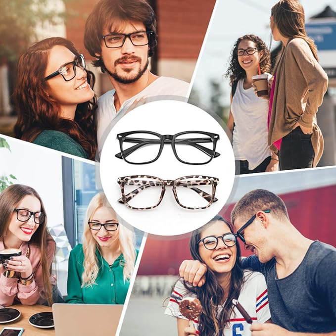 Cyxus Blue Light Glasses Men Women Reduce Eye Strain UV Blocking for Office Work Computer Screen 8082
