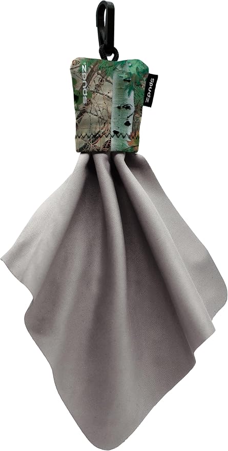 SPUDZ Classic Microfiber Lens Cleaner ?€? Clip-On Pouch, Washable ?€? for Binoculars, Scopes, Glasses, Screens | Classic | Alpine Mountain Camo, 6 x 6 Inch by ALPINEINNOVATIONS