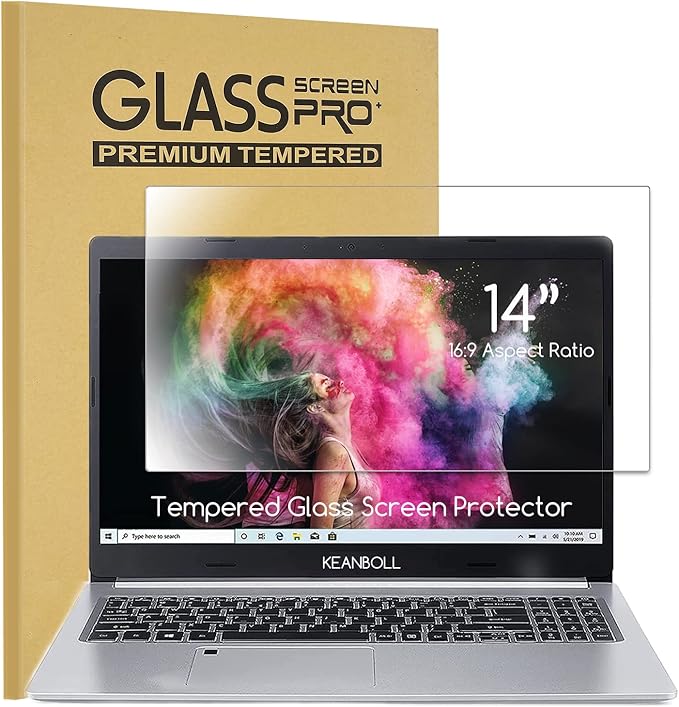14 Inch Laptop Screen Protector,Tempered Glass Protector for 14" HP/Dell/Sony/ASUS/Samsung/Lenovo/Acer/MSI/LG/Razer Blade 14" 16:9 (1366 * 768) Laptop,9H Hardness, Anti Scratc