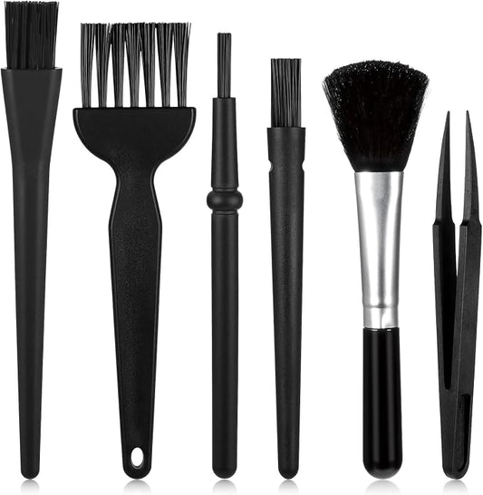 Small Keyboard Brush, 6 PCS Mini Keyboards Cleaner Brushes Kit, Nylon Anti Static Dusting Brush Electronics Cleaning Small Spaces Keyboard Cleaning Brushes for Cleanings Computer Motherboard Camera by Unknown