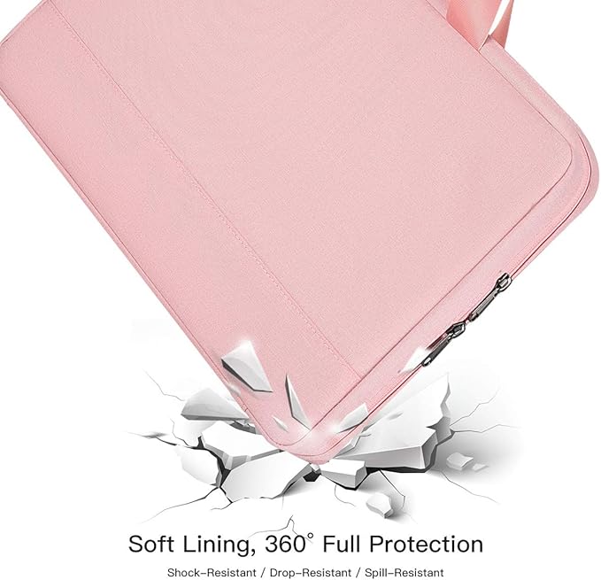 17-17.3 Inch Laptop Briefcase for Women Ladies Bag with Organizer for New HP Envy 17.3, Dell Inspiron 17/Dell G3 G7 17.3, Lenovo Ideapad 330 L340 17.3, TUF 17.3, MSI GS75 GL75 GF75 17.3" Case, Pink