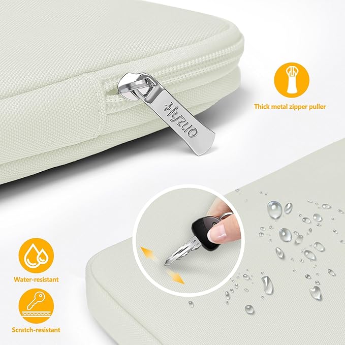 HYZUO 13.3-14 Inch Laptop Sleeve Bag Set for MacBook Pro 14 M5/M4/M3/M2/M1 Pro/Max A3426 A3427 2026-2021, MacBook Air/Pro 13.3, 13.5-13.8" Surface Book/Laptop, Notebook Case for 13.3" HP, Beige