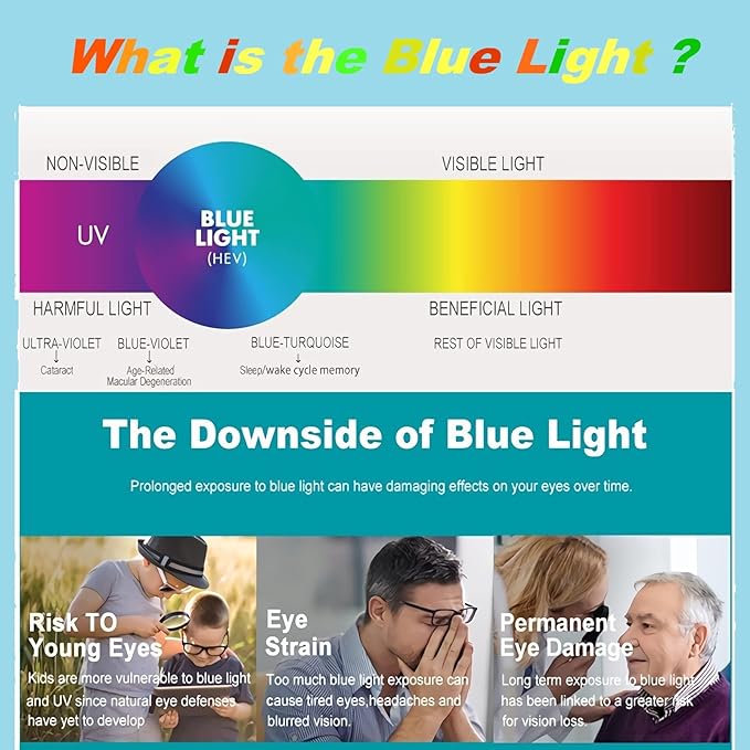 Computer Gaming Blue Light Blocking Glasses Half frame Retro Semi Rimless Clear Lens Glasses Eyewear Men Women plus POLARIZED male sunglasses