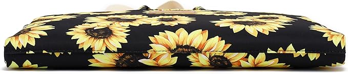 canvaslife sunflower pattern 15 inch Waterproof Laptop Shoulder Messenger Bag Case with Rebound Bubble Protection for 14 inch-15.6 inch Laptop 15 Case Bag