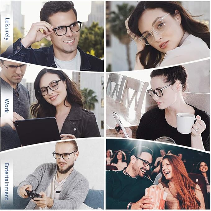 Cyxus Blue Light Glasses Men Women Reduce Eye Strain UV Blocking for Office Work Computer Screen 8082