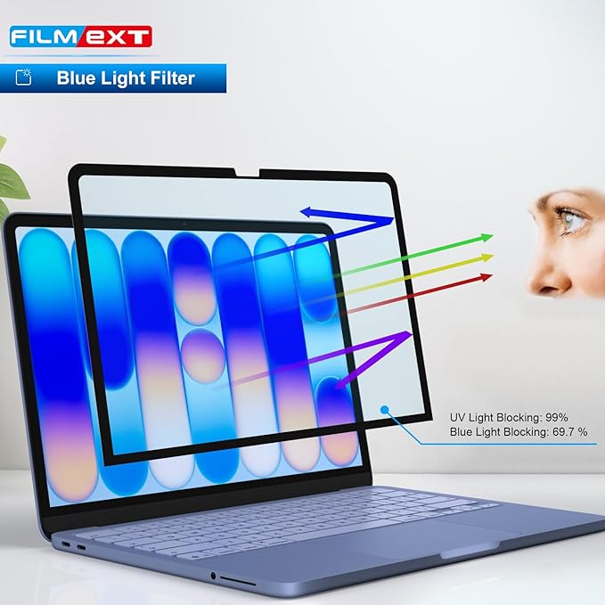 FILMEXT Macbook Neo 13 inch Screen Protector (2026, A18 Pro),Anti-Glare Anti-Blue Light Filter Bubble Free Eye Protection Mac Neo 13"
