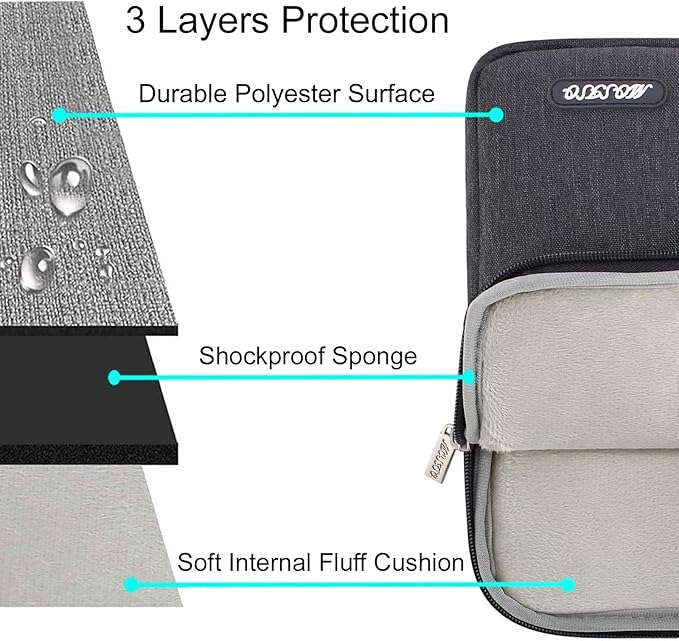 MOSISO Laptop Case 15 inch, 15 inch Laptop Sleeve Compatible with MacBook Air M5 A3448 M4 A3241 M3 A3114 M2 A2941 2026-2023, Dell XPS, Polyester Vertical Computer Sleeve Bag with Pocket, Space Gray