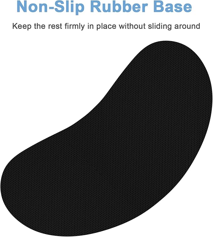 Dapesuom Mouse Wrist Rest, Ergonomic Memory Foam Mouse Wrist for Computer Desk Mats Support, Hand Rest Pad Cushion for Gaming, Office, Laptop, Men, Women, Pain Relief & Easy Typing, Dark Blue