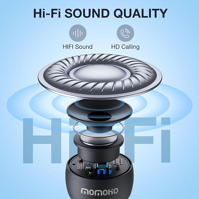 The Smallest Mini Bluetooth Speaker Wireless,Tiny Speakers with Built in Mic,TWS Portable Speaker for Hiking, Running, Car, Outdoor, Travel, Gifts (Black)