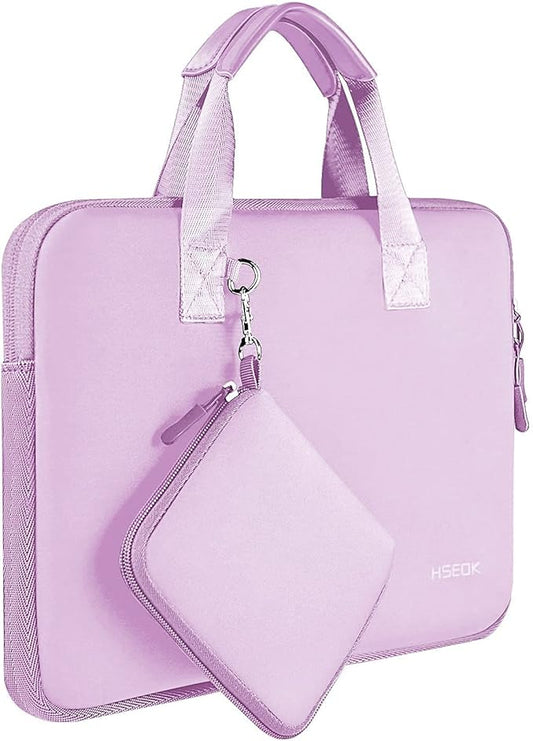 Hseok Laptop Sleeve 13.3-14 inch Case with Small Pouch, Neoprene Computer Bag Compatible with MacBook Neo/Pro 14 M5/M4/M3/M2/M1, Mac Air/Pro 13.3, XPS 14 and Most 13-14 inch Notebooks,L02P01