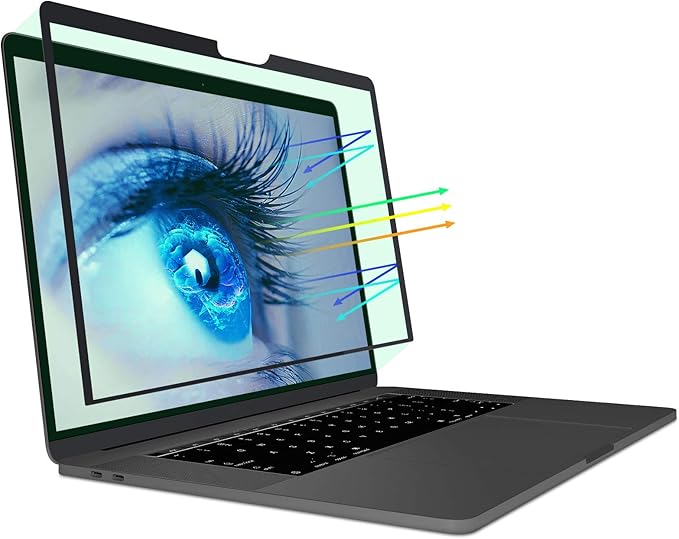 PYS Screen Protector for MacBook Pro 13 Inch (2016-2022, M1/M2) / MacBook Air 13 Inch (2018-2020, M1), Anti Blue Light and Anti-Glare, Anti-Fingerprint, Easy to Install, Relieve Eye Strain