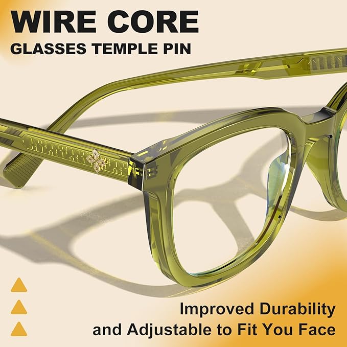 VISOONE Square Blue Light Blocking Glasses TR90 Anti Glare Computer Gaming for Women Men NOE
