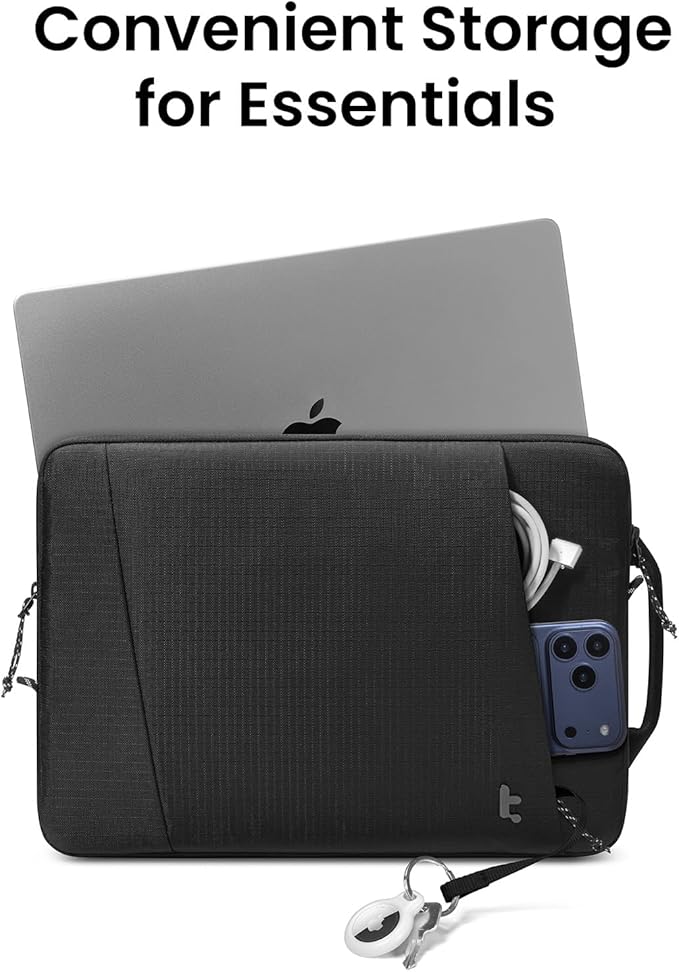 tomtoc Slim & 360° Protective Laptop Sleeve for 16-inch New MacBook Pro M5 Pro/Max A3428 A3429 (2026), M4/M3/M2/M1 A3403 A3186 A2991 A2780, Water-Resistant Case Bag with CornerArmor, Fits Dell XPS 16