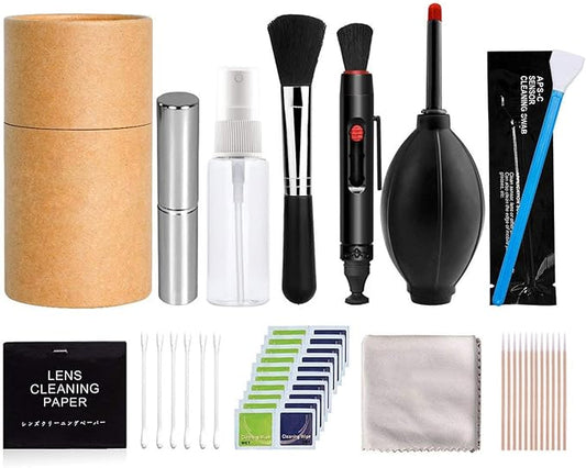 11Pcs DSLR Lens Camera Detail Tools with Storage Box Lens Cloth Wet Wipes Camera Care Supply by Unknown