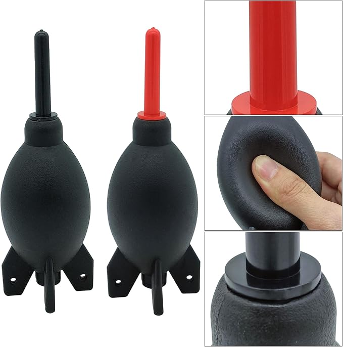 Lens Cleaning Kit Contains 2 Pcs Rubber Rocket Air Blower Duster, Lens Cleaning Pen, Blower Brush Dust Cleaner and Carrying Pouch, for Lens, Camera, SLR, Telescope, Magnifying Glass, Phone - Image 2