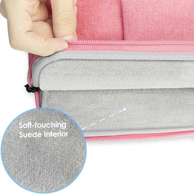 ProElife 13-Inch Laptop Sleeve Case for 2026-2022 MacBook Air 13.6 inch M5 M4 M3 M2 & MacBook Neo 13'' A18 Pro, Pro 13'' M2 Chip Accessory Water-Resistant Bag Traveling Carry Cover Case (Pink)