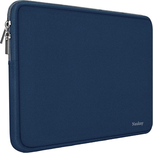Laptop Bag Sleeve, Resistant Neoprene Laptop Sleeve/Notebook Computer Pocket Case/Tablet Briefcase Carrying Bag Compatible for 15 inch MacBook Pro, Ultrabook Notebook - (Dark Blue)
