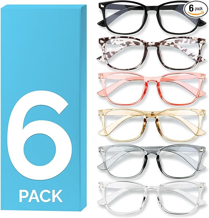 MIGSIR Blue Light Blocking Glasses for Computer Gaming, Fashion Fake Helps Reduce Screen Fatigue Eyeglasses for Women Men