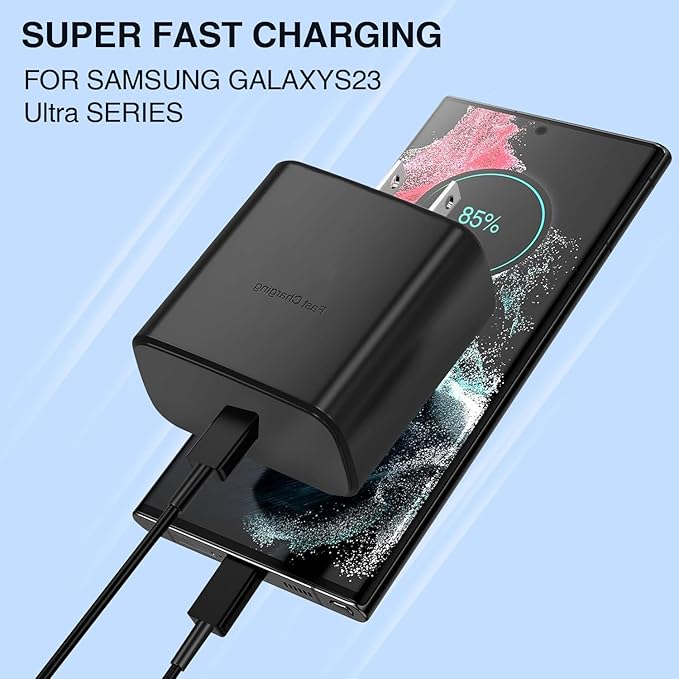 Type-C Fast Charging Block, 45W Super Fast Charger USB C Wall Charger Block for Sumsung S25 Ultra/S25/S24/S23/S22/S23Ultra/S23/S23+/S22Ultra/S21,and More【2-Pack】