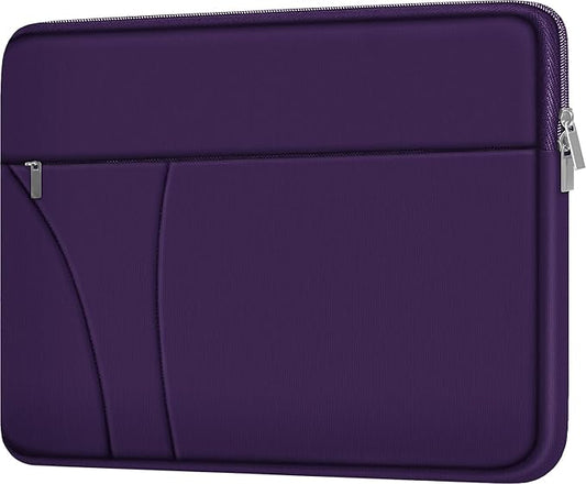 Laptop Sleeve Case 14 inch, Slim Traveling Laptop Cover with Zippered Pocket, Shockproof Protective Carrying Briefcase Computer Bag for 14" MacBook Air/Pro, HP, Dell, Lenovo, Acer, Dark Purple