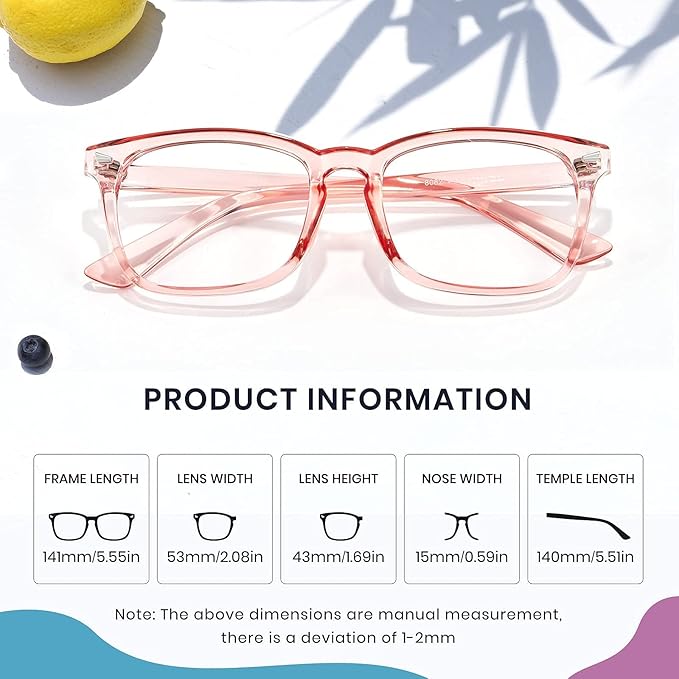 Cyxus Blue Light Glasses Men Women Reduce Eye Strain UV Blocking for Office Work Computer Screen 8082