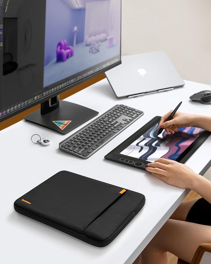 tomtoc 360° Protective Laptop Sleeve for 14-inch New MacBook Pro M5 Pro/Max (2026) A3426 A3427 A3434 M4/M3/M2/M1 A3112 A3401 A3185, Water-Resistant Laptop Case Fits Dell XPS 14 & 13.8" Surface Laptop