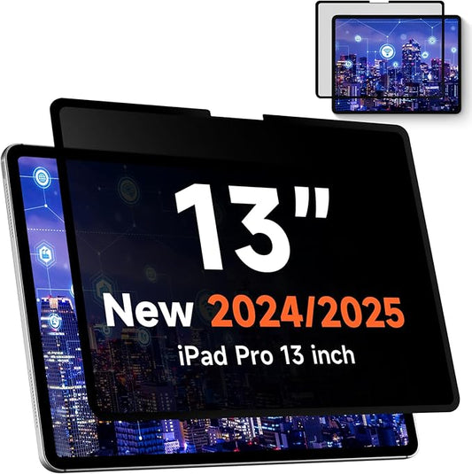 Mamol Upgrade Privacy Screen Protector for Apple iPad Pro 13 inch M4 2024/ M5 2025, Fully Removable Anti Spy Glare Blue Light Filter, High Sensitive/Bubble Free/Detachable