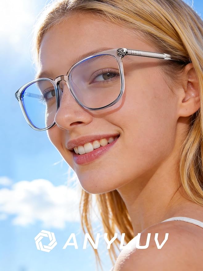ANYLUV Blue Light Glasses for Woman Men, Womens Blue Light Blocking Glasses Computer Glasses Anti Eyestrain
