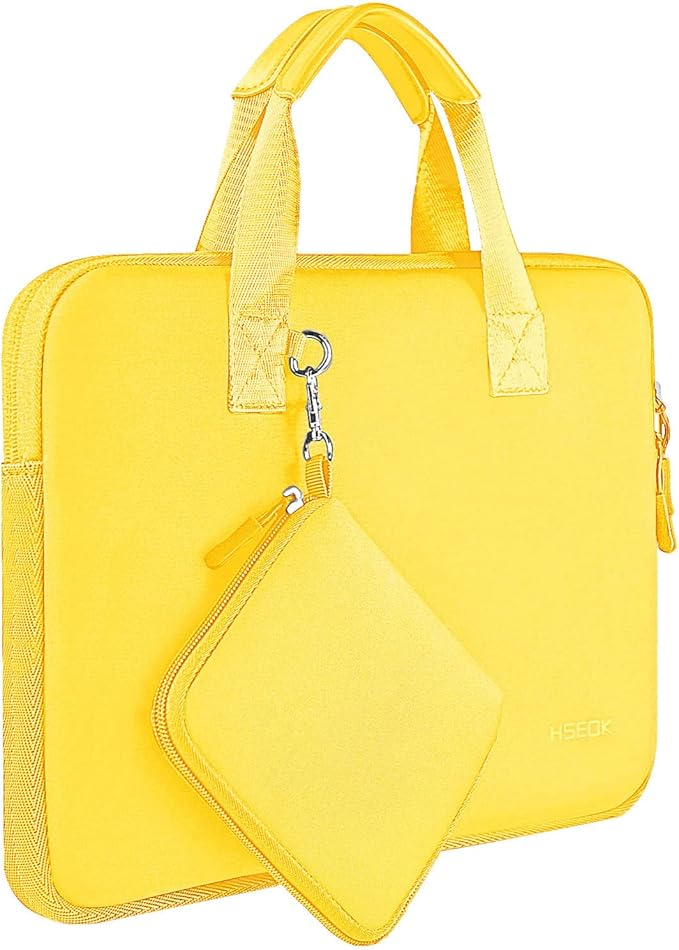 Hseok Laptop Sleeve 13.3-14 inch Case with Small Pouch, Neoprene Computer Bag Compatible with MacBook Neo/Pro 14 M5/M4/M3/M2/M1, Mac Air/Pro 13.3, XPS 14 and Most 13-14 inch Notebooks,Y02L01