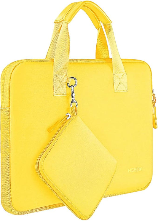 Hseok Laptop Sleeve 13.3-14 inch Case with Small Pouch, Neoprene Computer Bag Compatible with MacBook Neo/Pro 14 M5/M4/M3/M2/M1, Mac Air/Pro 13.3, XPS 14 and Most 13-14 inch Notebooks,Y02L01