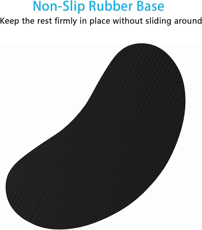 Dapesuom Mouse Wrist Rest, Ergonomic Memory Foam Mouse Wrist for Computer Desk Mats Support, PU Leather Hand Rest Pad Cushion for Gaming, Laptop, Men, Women, Pain Relief & Easy Typing, Hot Pink