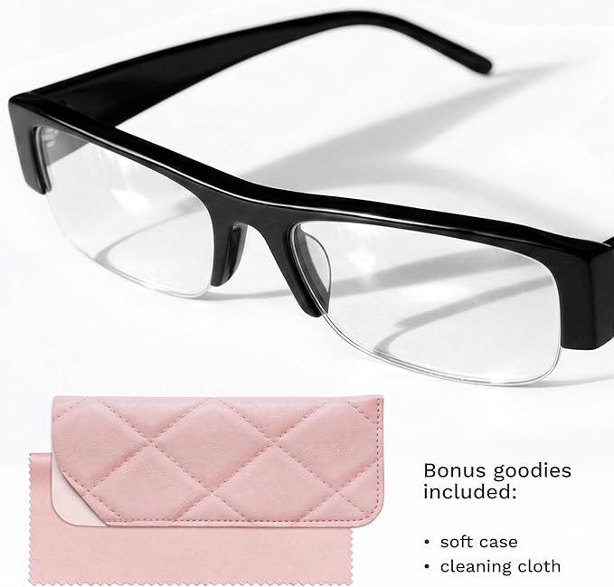 livho Retro Chic Blue Light Glasses for Woman - Early 2000s Narrow Rectangular Frame, Blue Light Blocking with Soft Case