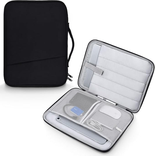 13 Inch Laptop Carrying Sleeve for 2026 2025 Apple MacBook Air 13 Inch Laptop with M5 M4 chip A3449 A3240, MacBook Air 13.6" M3 A3113 2024 / M2 A2681 Protective Bag Case with Handle Pocket - Black