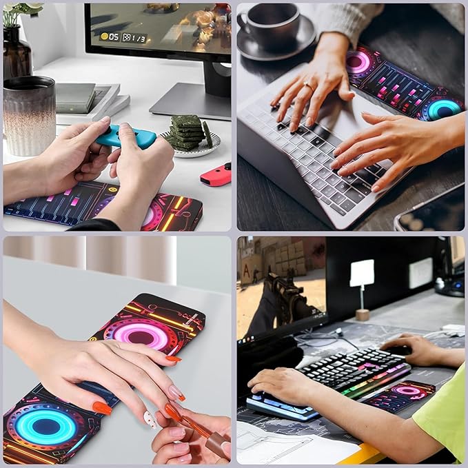 SELORSS Punk Acrylic Keyboard Wrist Rest - Compact 60% Keyboard- Mechanical Keyboards Ergonomic Palm Rest for Computer Keyboard,Anti-Slip Base,Wrist Pad for Laptop,Office & Home-Easy Typing
