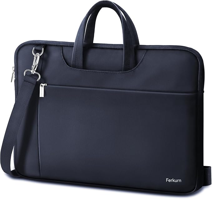 Ferkurn Laptop Case Bag Women Men Computer Sleeve with Shoulder Compatible with HP/Inspiron/Thinkpad/Vivobook/MSI/Surface, 17.3 inch, Blue
