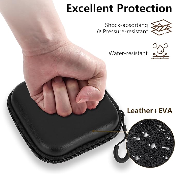Charger Case for Macbook, Portable Tech Electronic Organizer Bag, Travel Storage Pouch for Laptop Accessories, MacBook Power Adapter, Charging Cords, USB Drives, Power Bank (Black, M)