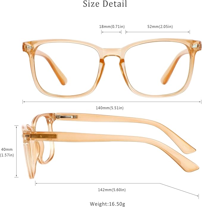 LifeArt 2 Pairs Blue Light Blocking Glasses with Spring Hinge, Computer Reading Glasses, Gaming Glasses, TV Glasses for Women Men (Navy&Champagne, +0.75 Magnification)