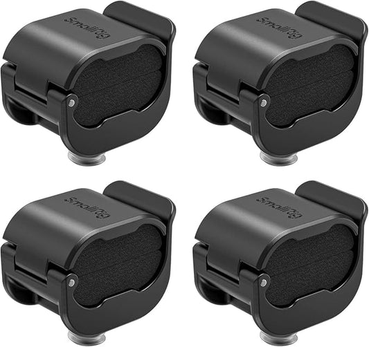 SmallRig Camera Clamp (4 pcs) for HDMI/SDI/Microphone Cable, DSLR Camera Cable Lock Mount Support 2-7mm by SmallRig