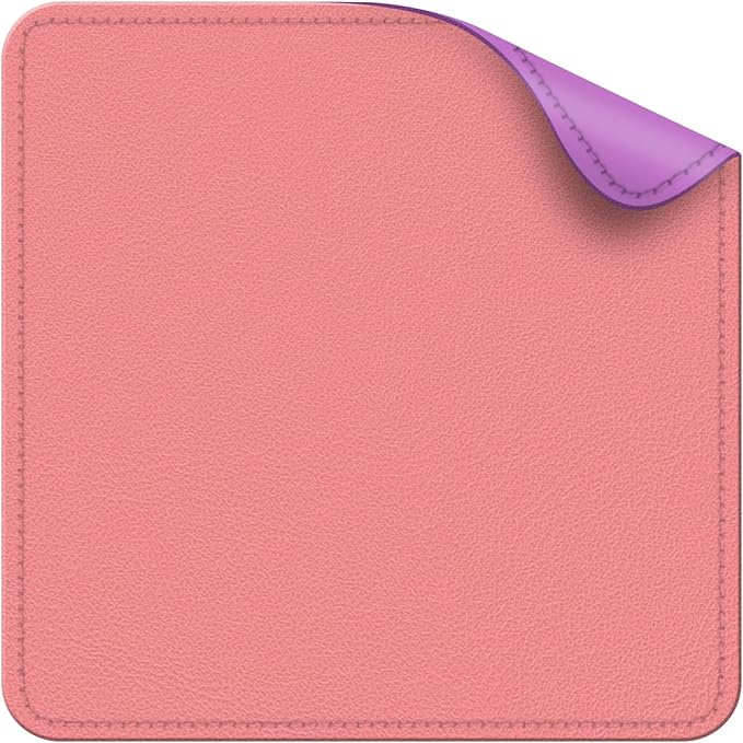 Dual Sided Leather Desk Mat - Waterproof Desk Pad - Ideal for Large Mouse Pad and Desk Mats on Top of Desks (Pink, 11"*8")